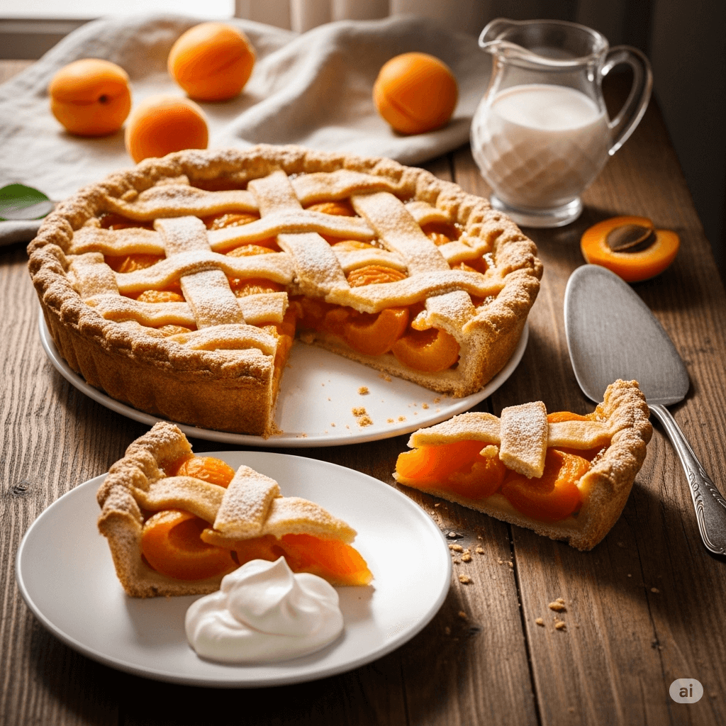смачний пиріг з абрикосів